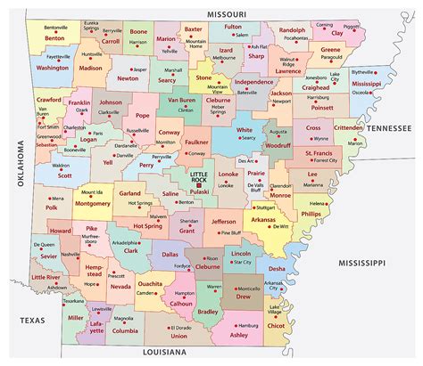 Arkansas Counties Map Printable Printable Maps Map Of