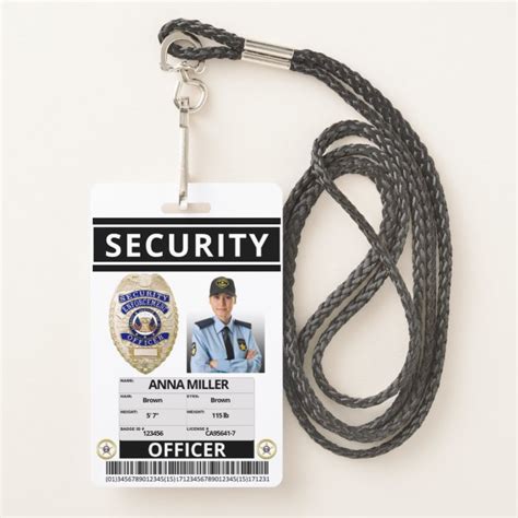 Modern Print Security Officer Custom Employee Id Id Badge Uk