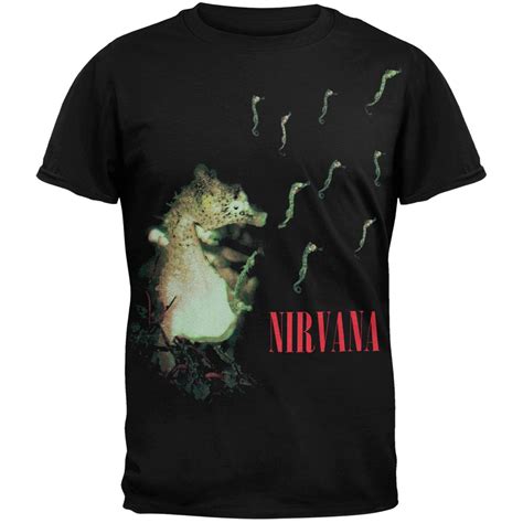 Nirvana Nirvana Mens Seahorse Soft Short Sleeve Graphic Tee