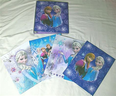 Disney Frozen Elsa 1 3 Ring Binder And 4 Portfolio 2 Pocket Folders Set