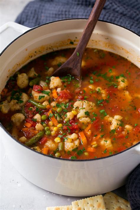 Super Easy Cauliflower Vegetable Soup Cooking Classy