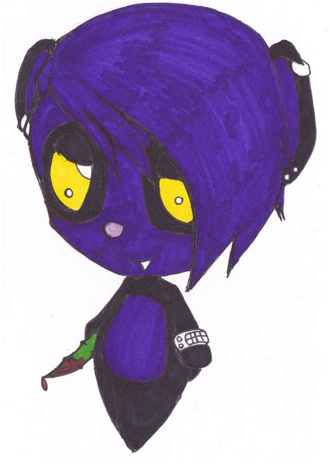 Emo Panda Blue Purple By Annoyingcurse25 On Deviantart
