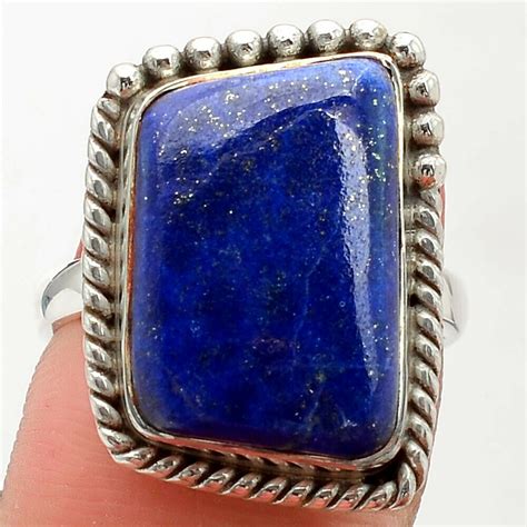 Lapis Afghanistan 925 Sterling Silver Handmade Ring Jewelry S 7
