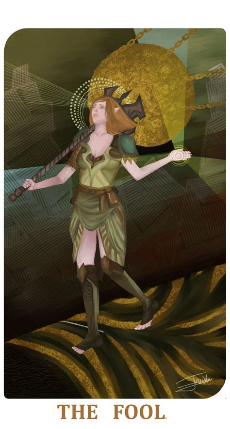 The magic of the internet. THE FOOL - ArtStation - Dragon Age Inquisition Lavellan Tarot card, Tessa Nicholson | Dragon age ...