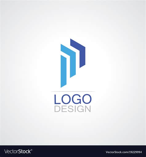 Letter M Building Company Logo Royalty Free Vector Image
