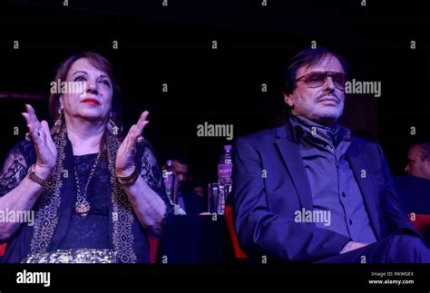 Veteran Actor Sanjay Khan With Wife Zarine Khan Attends Power Brands Bollywood Film Journalist S