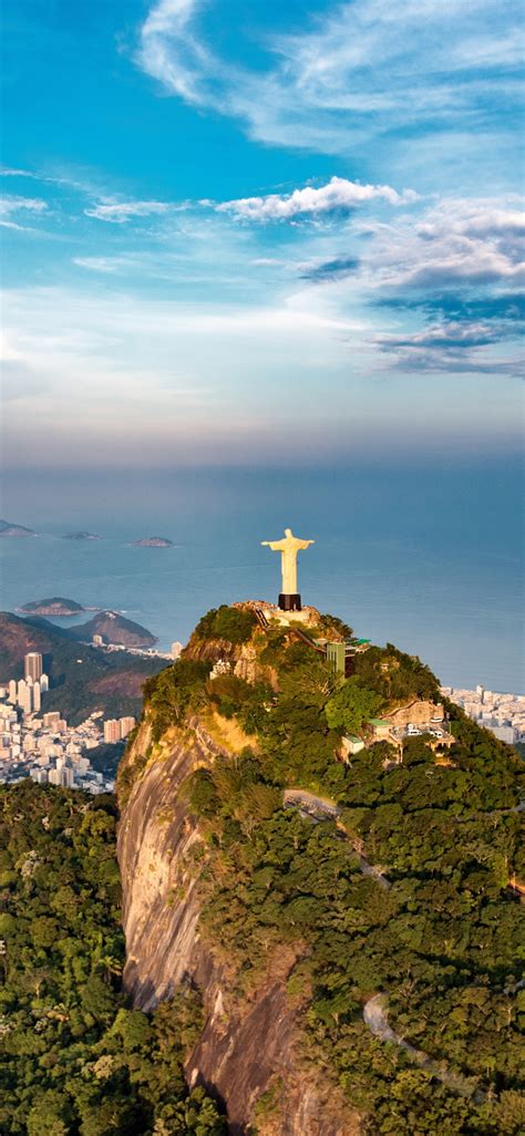 Download 1125x2436 Wallpaper Cliffs Of Rio De Janeiro Aerial View