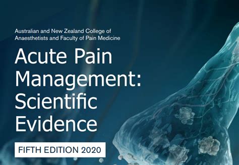 Acute Pain Management Scientific Evidence Fifth Edition 2020