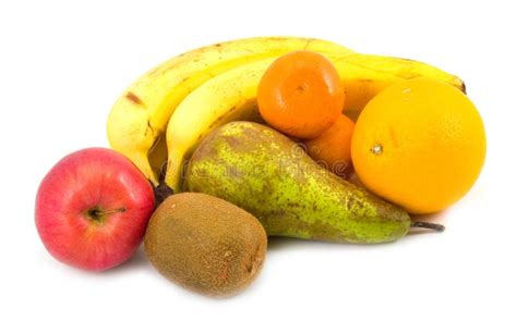 Bananas Orange Tangerine And Apple Stock Image Image Of Vitamins