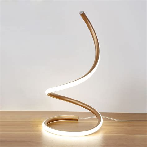 Modern Minimalist Spiral Led Table Lamp Geardiggers