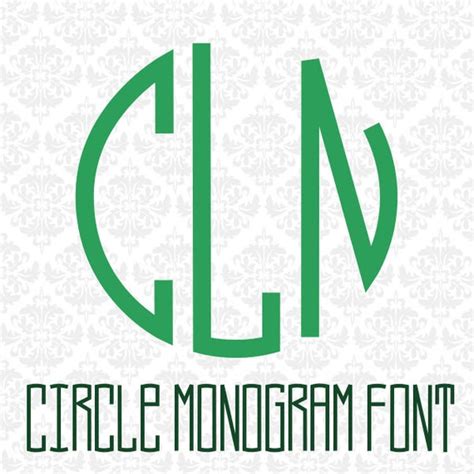 Free Circle Monogram Font Download For Cricut Iucn Water