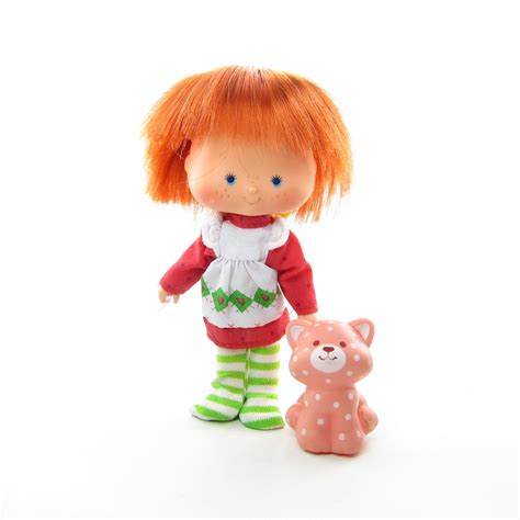 Strawberry Shortcake Doll With Custard Cat Pet Vintage 1980s Kenner