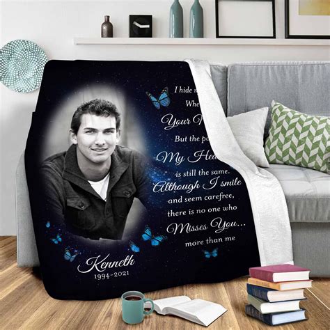 Memorial Blankets With Pictures Memory Blankets For Fathers Day T