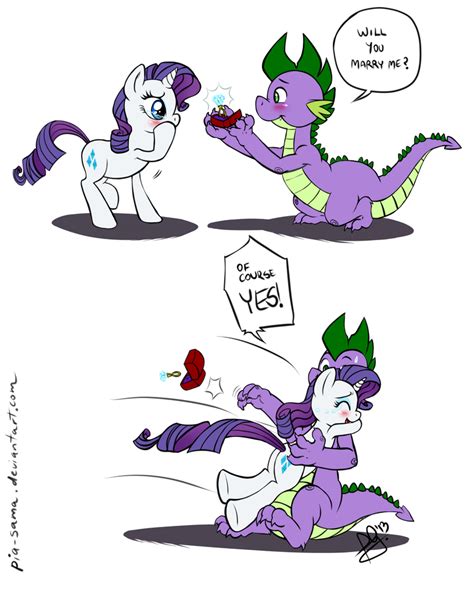 Spike X Rarity Marriage Proposal By Pia Sama On