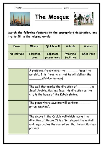 Mosques Powerpoint And Activity Booklet Teaching Resources