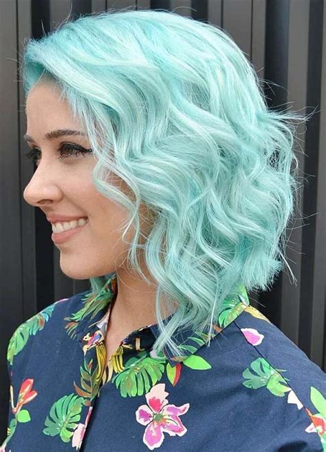 When using colored hair spray, diaz says to always make sure to spray from a distance to get an even surface coverage. Professional Blue Hair Color Ideas for Short Hair in 2019 ...