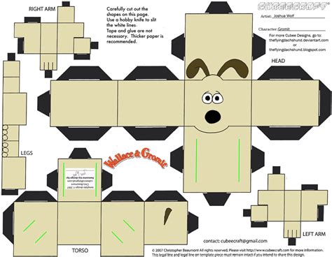 Gromit Papercraft Toy Free Printable Papercraft Templates