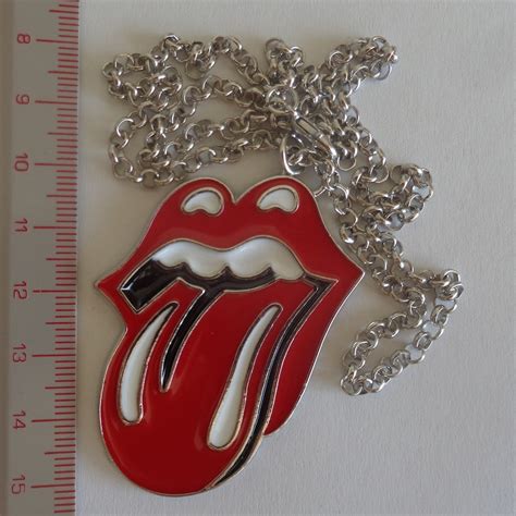 Keith Richards Tongue Pendant Necklace Keef Rolling Stones Etsy