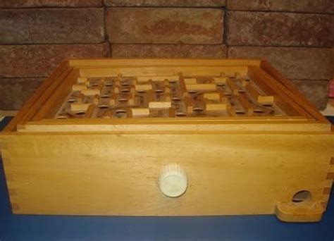 Vintage Wooden Labyrinth Marble Maze Game B Etsy