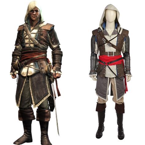 Ac Iv Black Flag Edward Kenway Cosplay Costume Halloween Outfit In