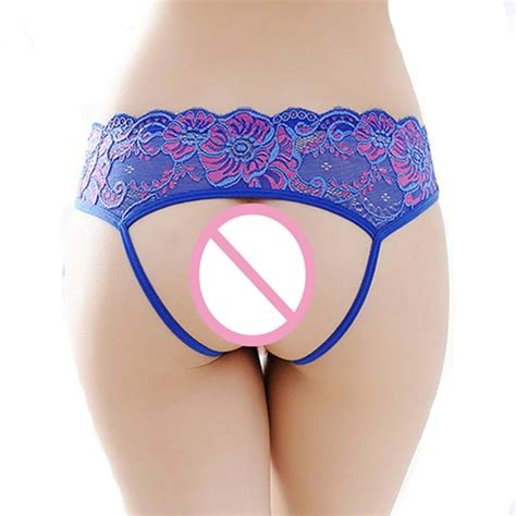 Fleinnghoz Women Floral Lace Crotchless Panties Embroidery Low Waist