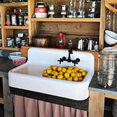 This braiser comes in a vibrant, gradated porcelain enamel exterior finish offering an elegant kitchen to table serving option. Cora 42 Inch Cast Iron Farmhouse Drainboard Sink - 8 Inch ...