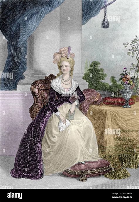 Portrait De La Reine De France Marie Antoinette Gravure