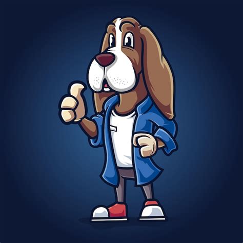 Premium Vector Proffesor Doctor Dog Mascot Cartoon