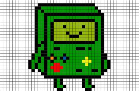 Adventure Time Bmo Pixel Art Pixel Art Perler Bead Art Pixel Art Design
