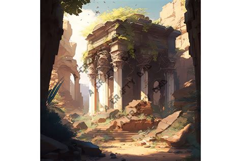 Anime Ancient Ruins Background Vol 5 Graphic By A Crafty Dad · Creative