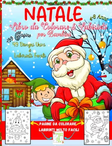 Natale Libro Da Colorare Con Labirinti Facili Per Bambini