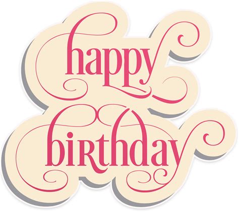 Happy Birthday Calligraphy Free Png Png Play
