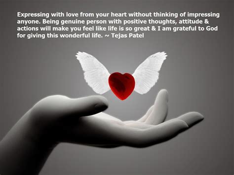 Expressing With Love From Your Heart Without Thinking Of Impressing Anyone