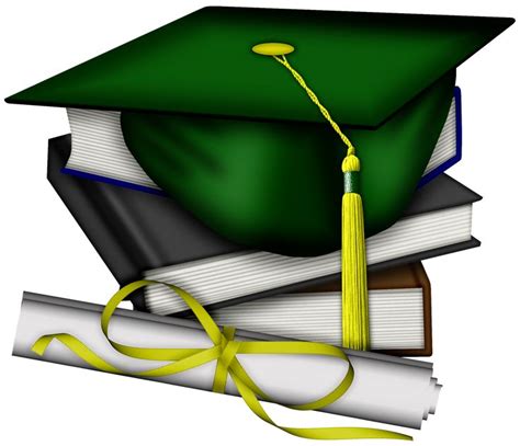 Green Graduation Cap And Diploma Clipart Best