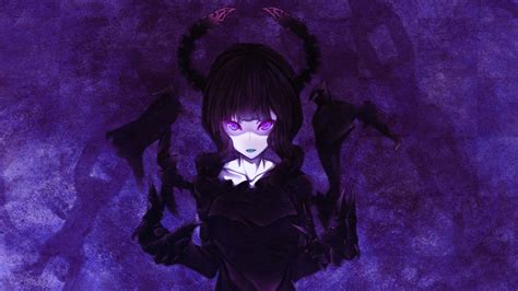 Black And Purple Anime Girls Wallpapers Wallpaper Cave