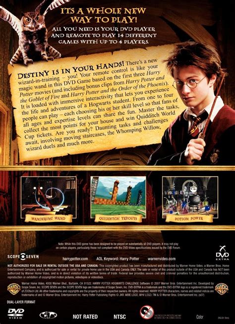 Harry Potter Interactive Dvd Game Hogwarts Challenge 85391153146 Ebay