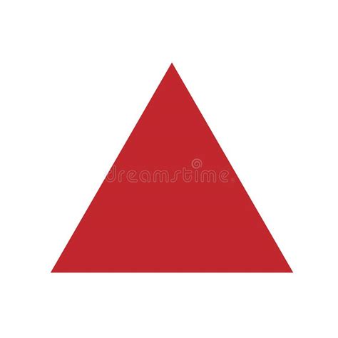 Trójkąt Czerwony Proste Kształty Wyizolowane Na Białym Tle Ikona Trójkąta Geometrycznego