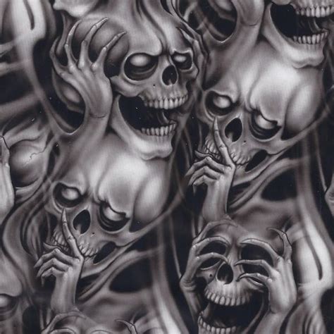 Pin By Death Dealer On Skulls Demon Tattoo Pattern Tattoo Scary Tattoos