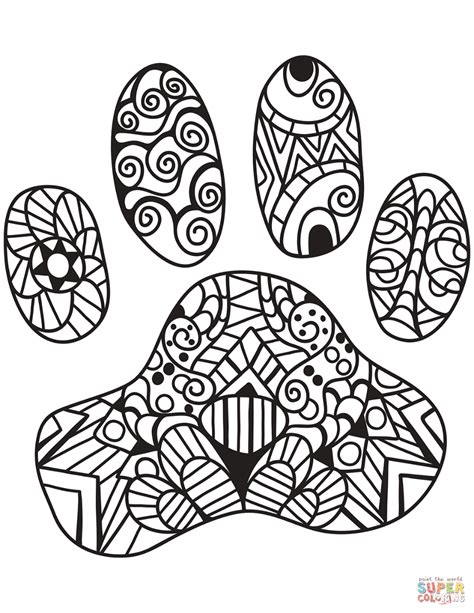 Dog Paw Prints Coloring Pages Hannah Thomas Coloring Pages