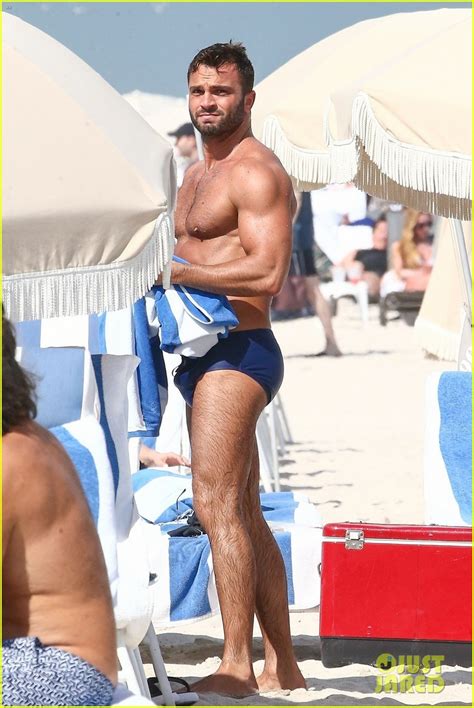 Luke Evans Shows Off His Buff Bod At The Beach With A Friend In Miami