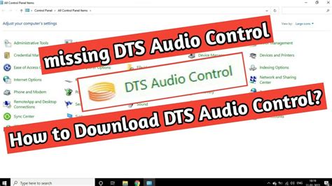 How To Download Dts Audio Control For Control Panel Of Computer