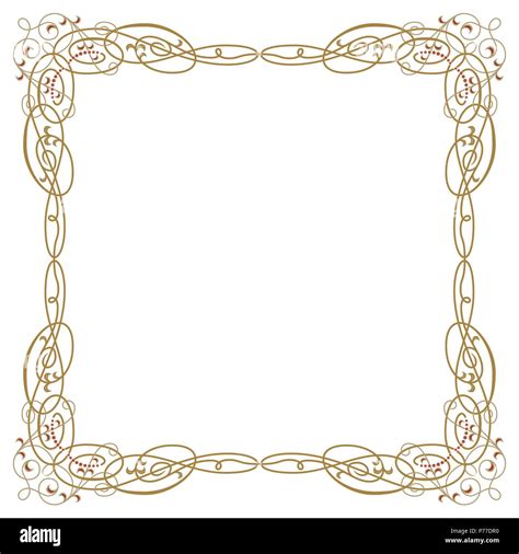 Luxury Border Frame With Detailed Ornate Corners Stock Vector Image