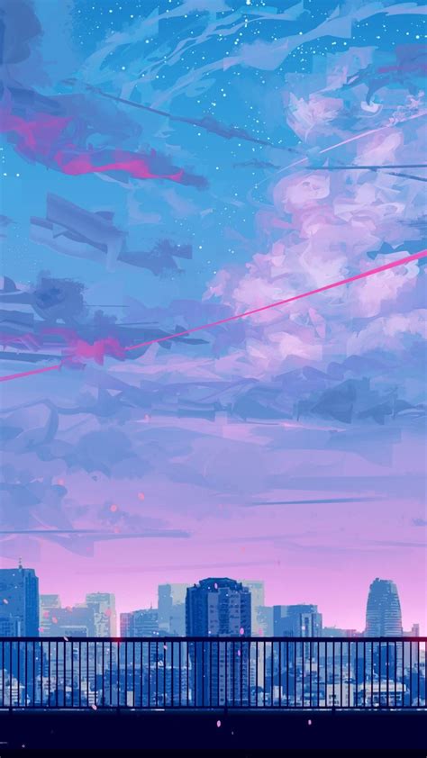 Aesthetic Pink And Blue Background Picture Scenery Wallpaper Anime Scenery Anime Scenery