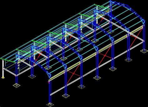 Steel Structure Warehouse With Dwg Block For Autocad Designs Cad