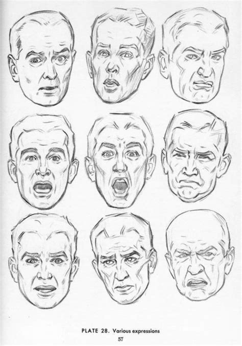 40 Handy Facial Expression Drawing Charts For Practice Human Face