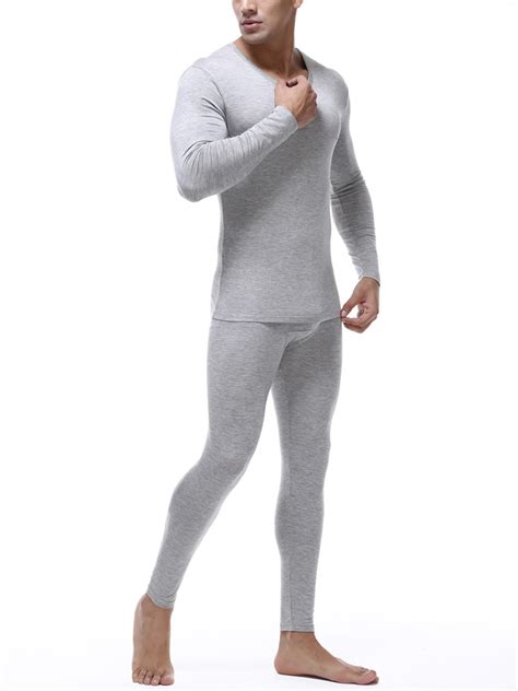 Newtechnologyy Mens Ultra Soft Thermal Underwear 2pcs Long Johns
