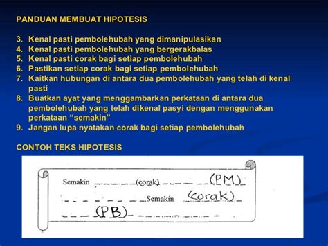 Cara Menjawab Soalan Hipotesis Sains