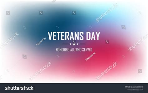 Us Veterans Day Holiday Banner American Stock Vector Royalty Free