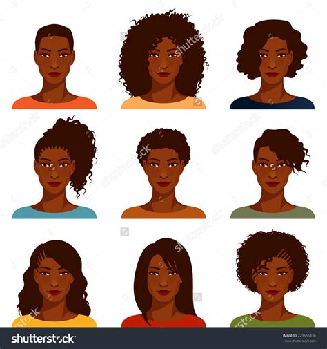 Black Women Hairstyles Drawing