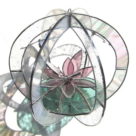 Collectibles Art And Collectibles Figurines And Knick Knacks 3d Hanging Stained Glass Water Lilly